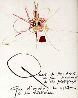 Elizabeth Antébi, dessin de Georges Mathieu